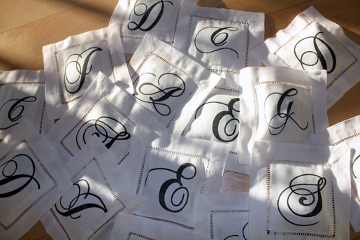 DIY Linen sachet - PaintWork Monogram