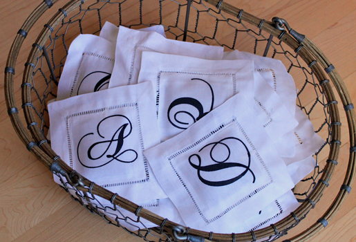 DIY Linen sachet - PaintWork Monogram