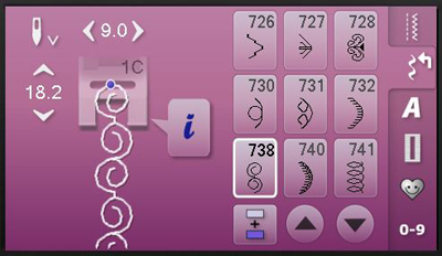 B 580 stitch #738