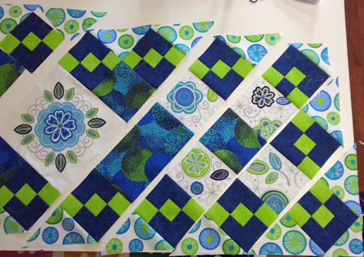 quilt piecing - rows