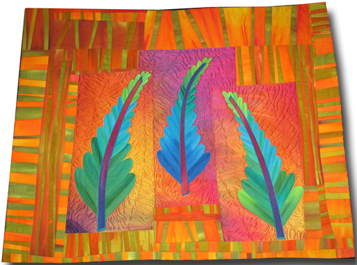 quilt of pine trees