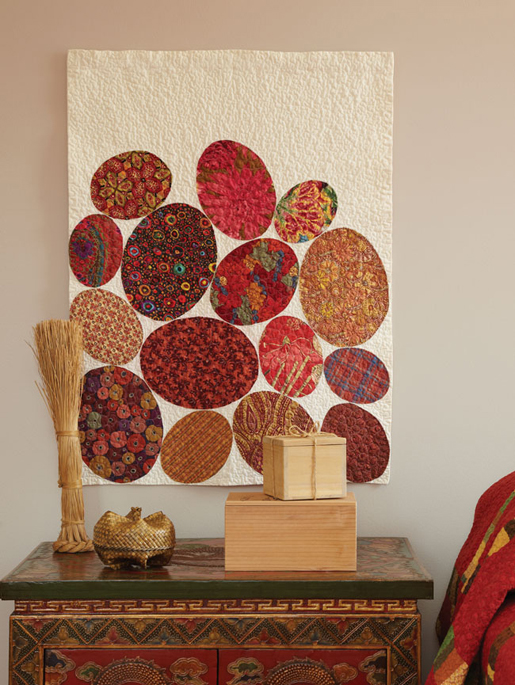 quilt with piled stones