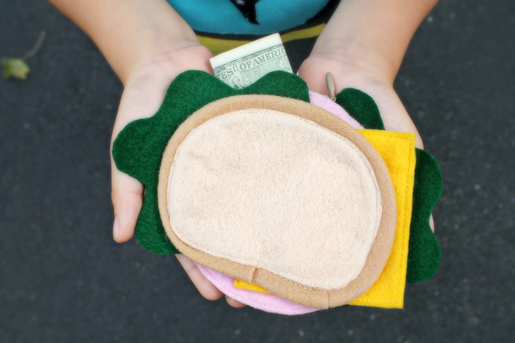 DIY Lunch Money Wallet Bologna Sandwich