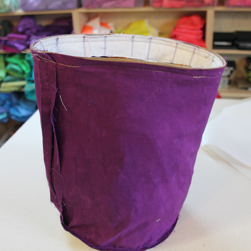 sew lining to bag