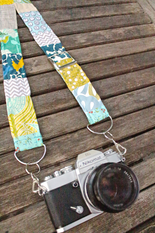 DIY Adjustable Patchwork Camera Strap