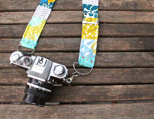 DIY Adjustable Patchwork Camera Strap