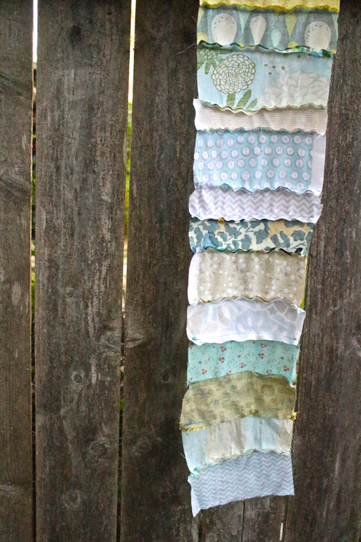pieced fabric strip - wrong side