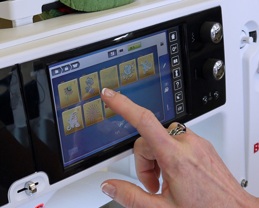 embroidery machine screen