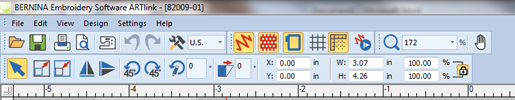 edit menu - embroidery software