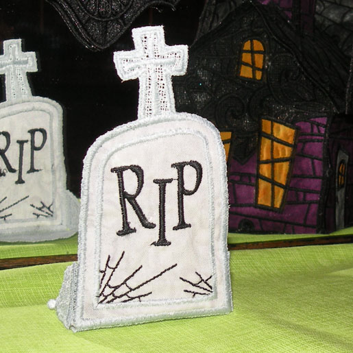 free-standing lace tombstone