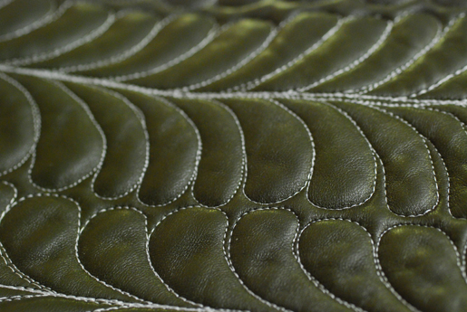 free-motion stitching on leather
