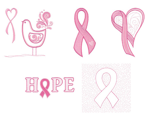 pink ribbons