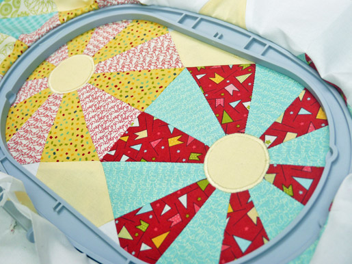 appliqued center circles