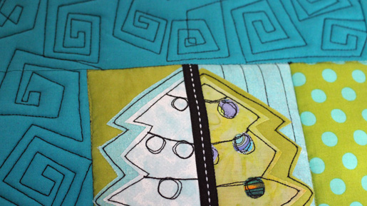 machine quilt the border