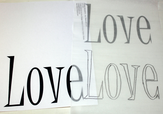 DIY Love mini-quilt