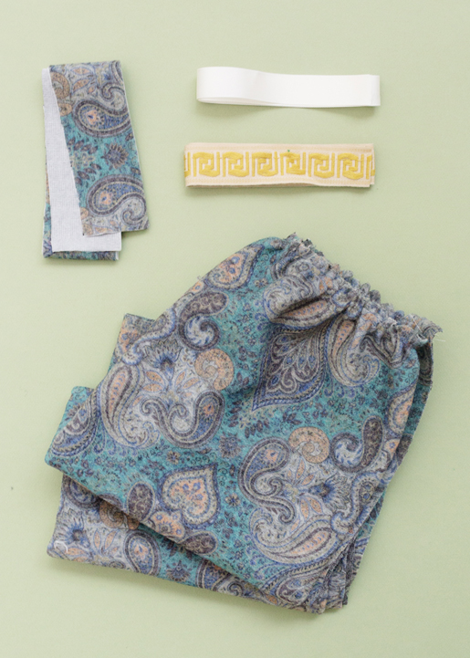Supplies to sew a waistband