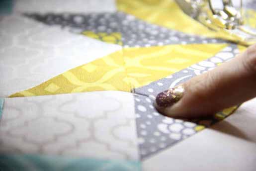 Placing a Center Pin in Quilt