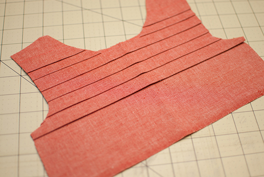 cut out bodice piece