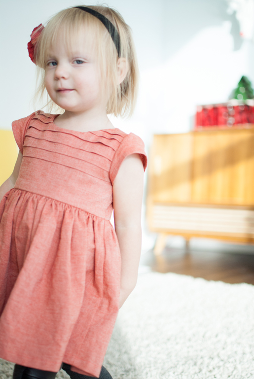 dress with pleated bodice