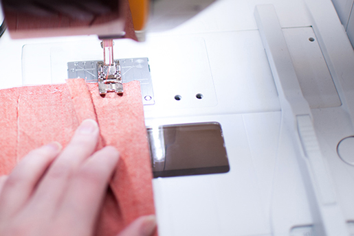 sewing pleats