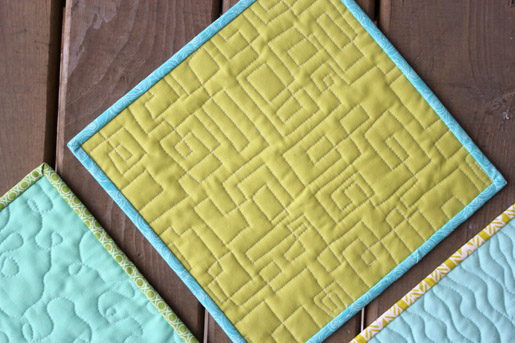 Squared Quilting Technique on fabric