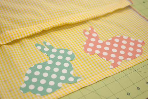 Bunny skirt applique