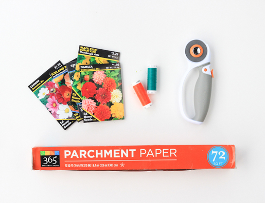 Supplies for custom seed packets