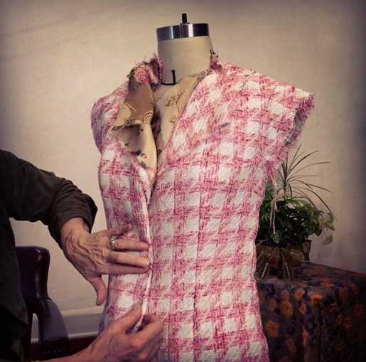 Constructing the body of the Classic Chanel Inspired French Jacket