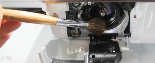 Step 2 of how to clean your sewing machine