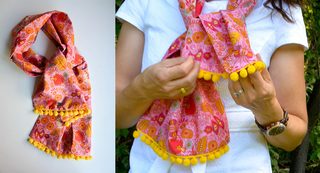 DIY PomPom Scarf Tutorial