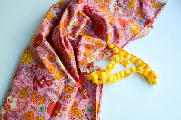 PomPom Scarf Sewing Tutorial Step 1