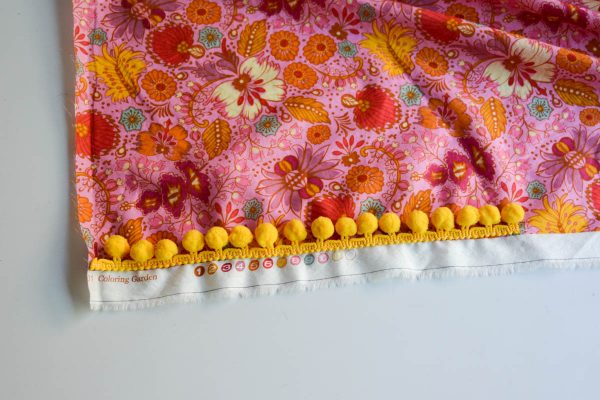 PomPom Scarf Sewing Tutorial folding
