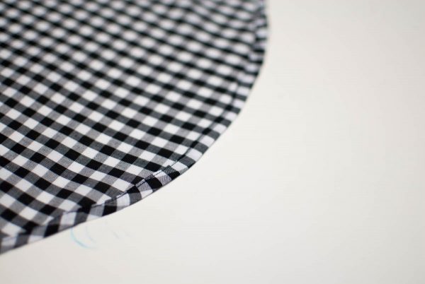 Gathered Shorts Tutorial, step 2, hemming