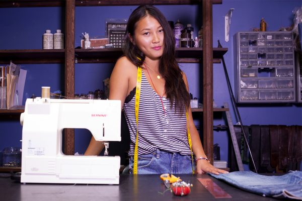 Repurpose Vintage Jeans into a Mini Skirt video tutorial