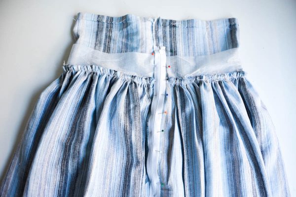 Midi Skirt Tutorial - installing the zipper