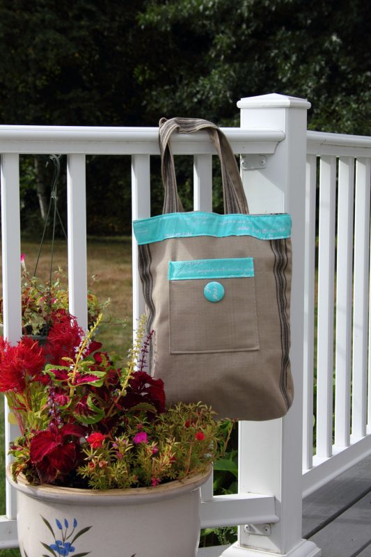 Rustic Tote Bag Tutorial from WeAllSew