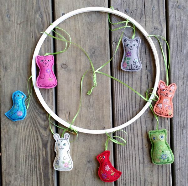 Baby Mobile Tutorial - Finished Mobile laying
