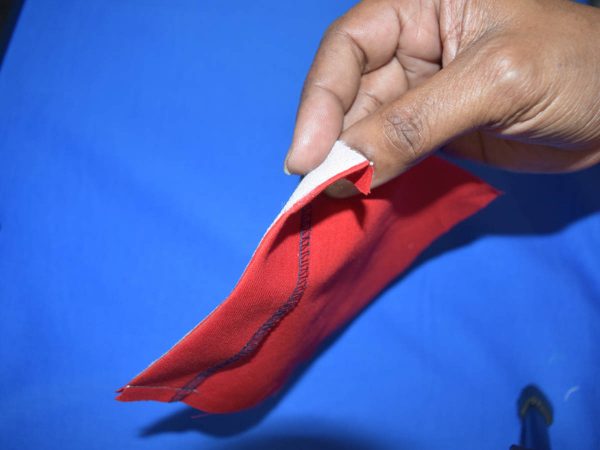 Patch Pocket Tutorial - fold the seam allowances toward the facing