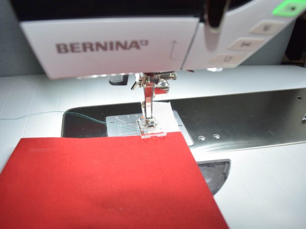 Patch Pocket Tutorial - Top stitching the hem in place