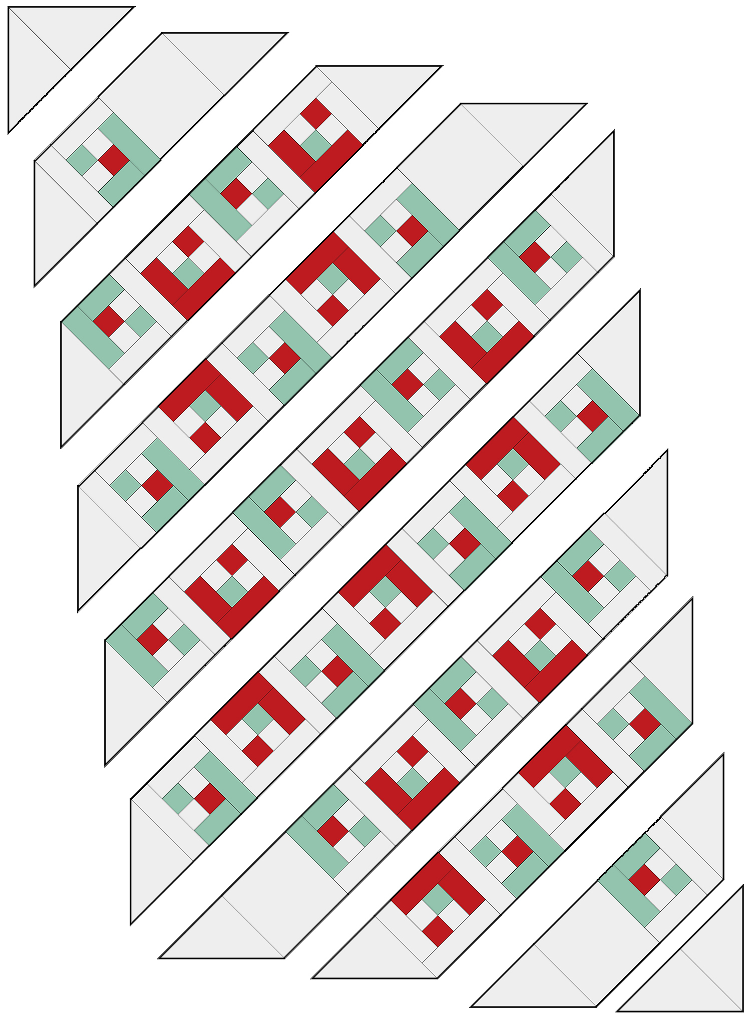 Snowflake Quilt Assembly Diagram Step 2