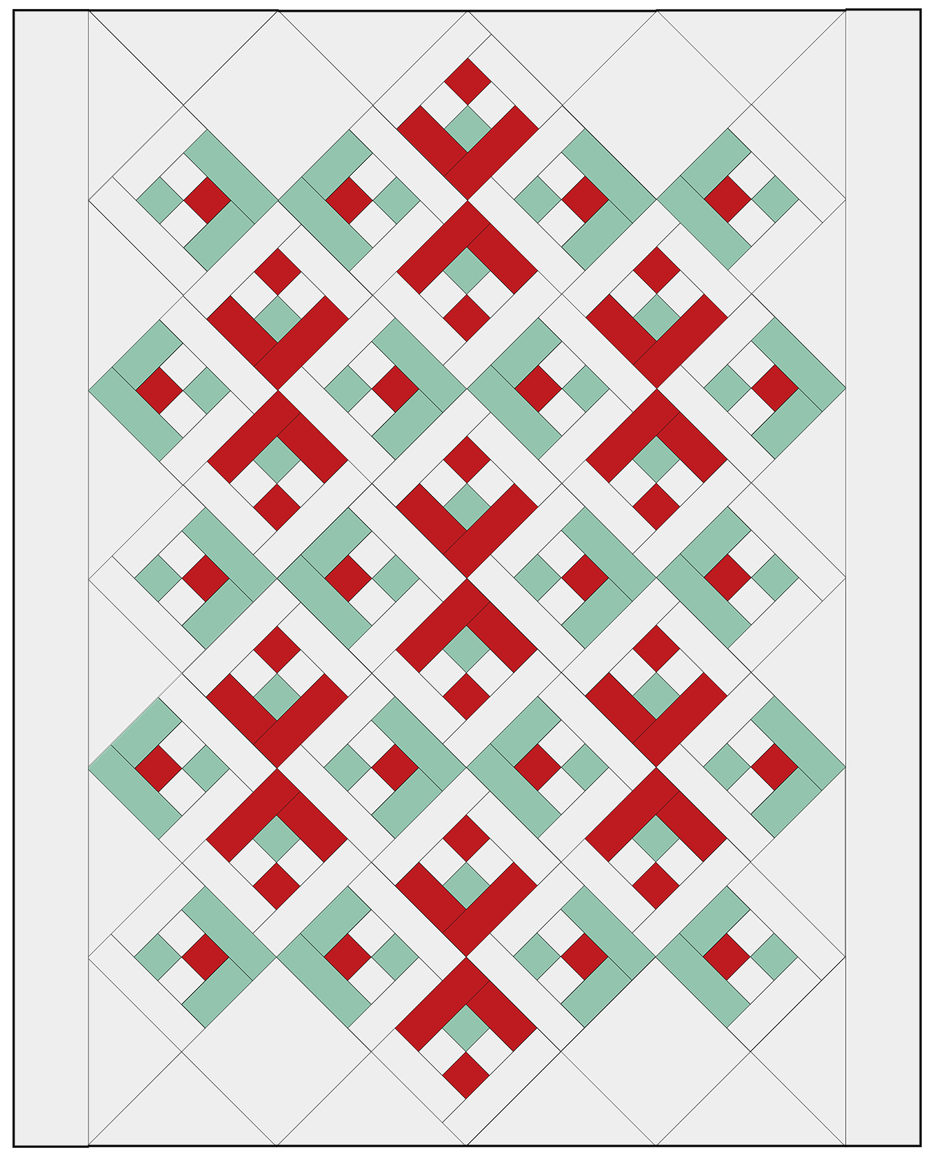 Snowflake Quilt Assembly Diagram Step 4
