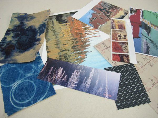 Collaged and Stitched Bookmarks