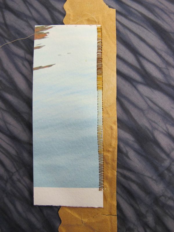 Collaged and Stitched Bookmarks
