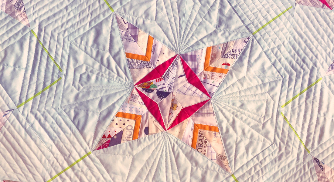 Paper Pieced Scandinavian Leaf Block