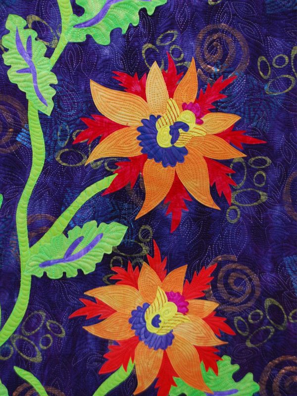 Quilt with printed fabric by Heidi Lund
