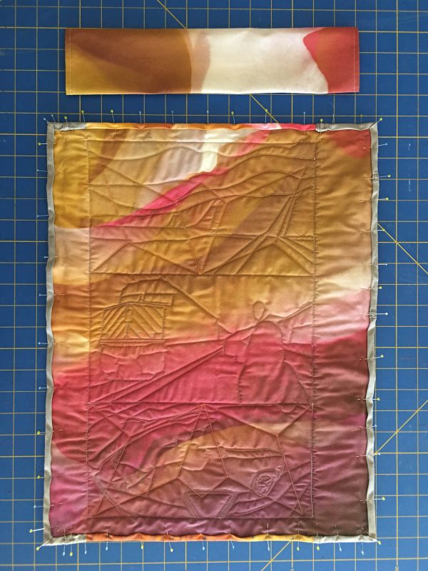 Quilting Green - hand stitch the turned edge