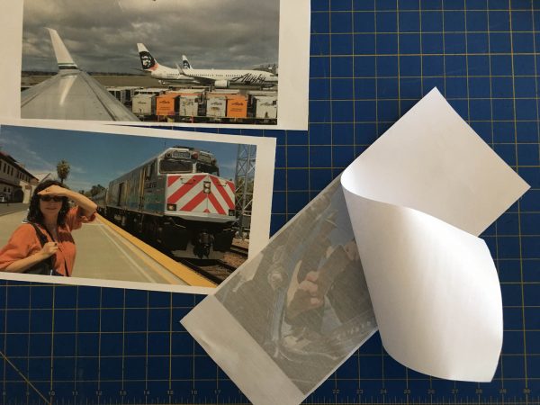 Quilting Green - remove paper backing from the fabric image