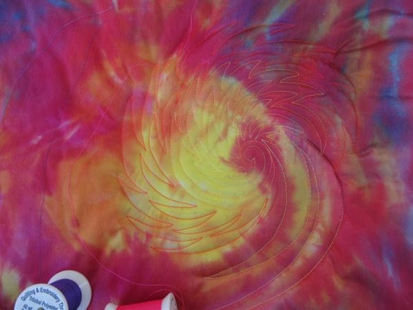 Wholecloth Artquilt Series Part II - color thread choice by laying it down first
