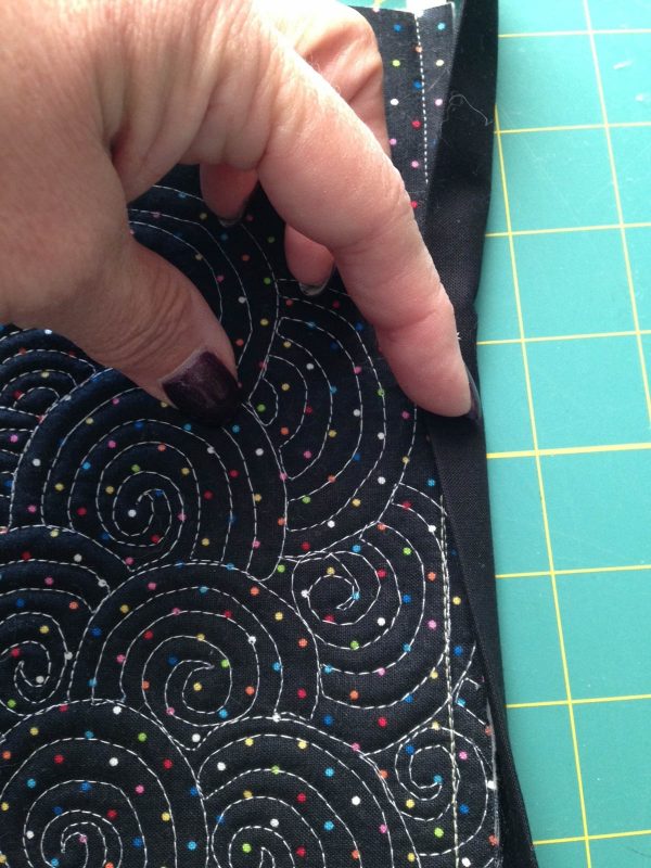 Moon Wall Hanging-handstitch to finish the edge