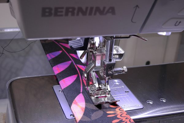 Easy Convertible Totebag/Backpack Tutorial Step 3: Topstitch long edges of straps.